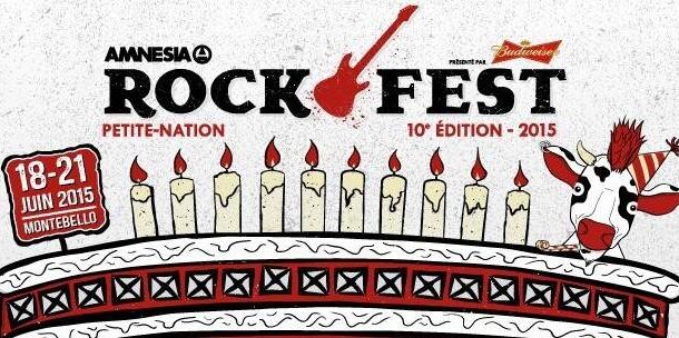 La programmation du 10e anniversaire du festival Rockfest de Montebello 2015 est dévoilée