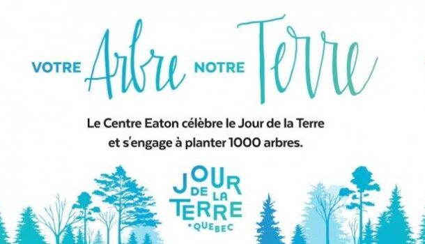 L’installation interactive «Votre arbre, notre terre» au Centre Eaton de Montréal
