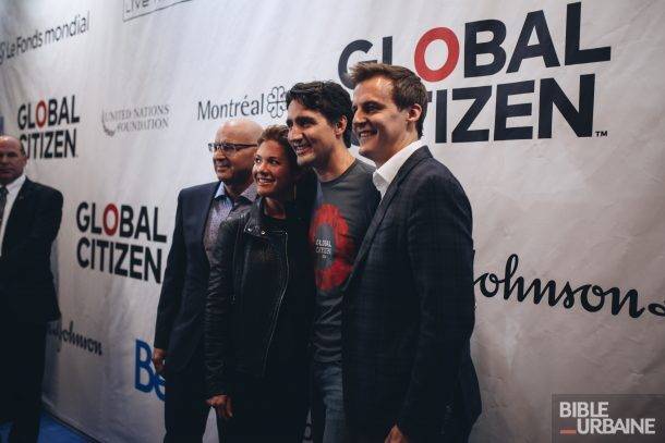 Le tapis bleu du concert-bénéfice Global Citizen 2016 au Centre Bell de Montréal