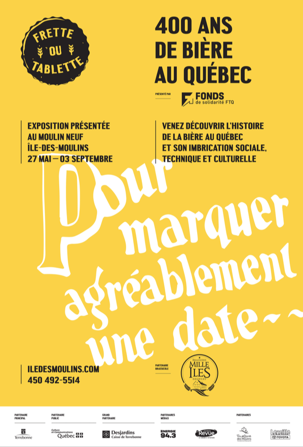 L’Île-des-Moulins lève le voile sur l’exposition «Frette ou tablette – 400 ans de bière au Québec»