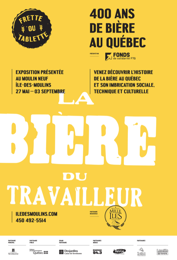 L’Île-des-Moulins lève le voile sur l’exposition «Frette ou tablette – 400 ans de bière au Québec»
